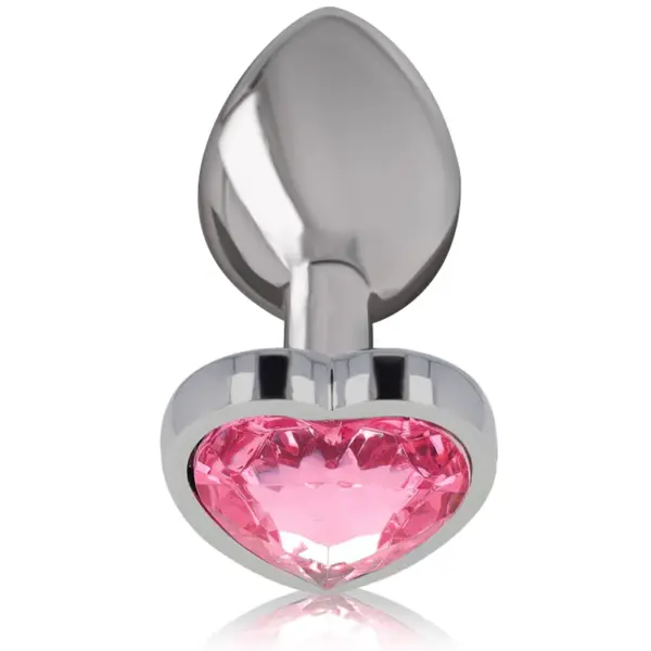 INTENSE - Plug Anal Metal Aluminio Corazón Rosa Talla M - Imagen 2