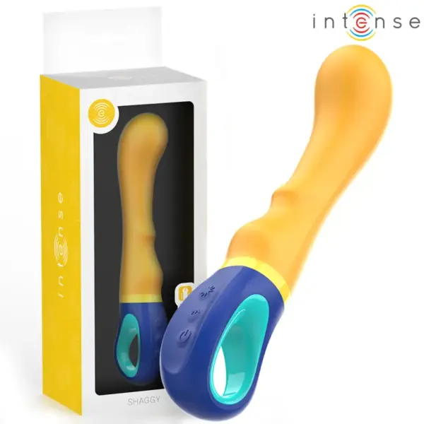 INTENSE - Vibrador Punto-G Shaggy Amarillo - Imagen 2