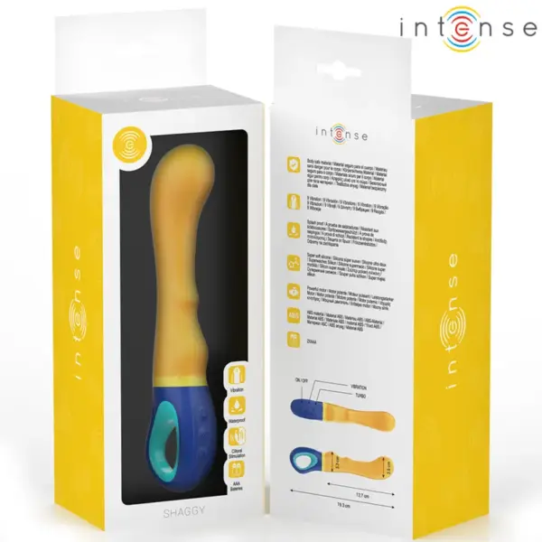 INTENSE - Vibrador Punto-G Shaggy Amarillo - Imagen 7