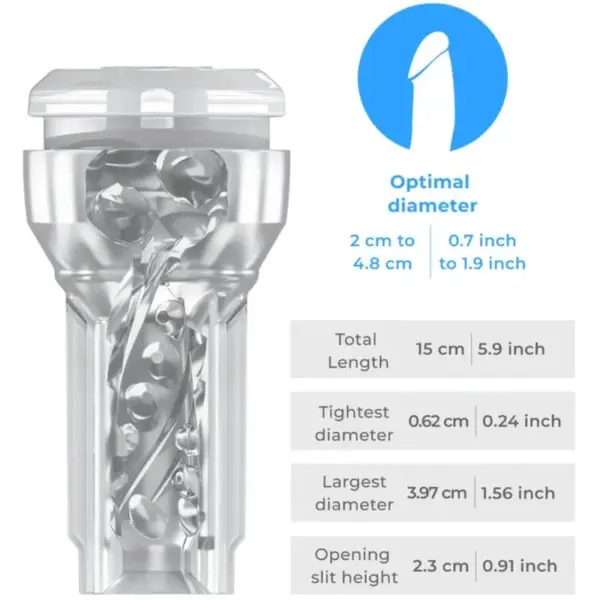 KIIROO - Feel Pocket Stroker Crystal transparente para hombres - Imagen 5