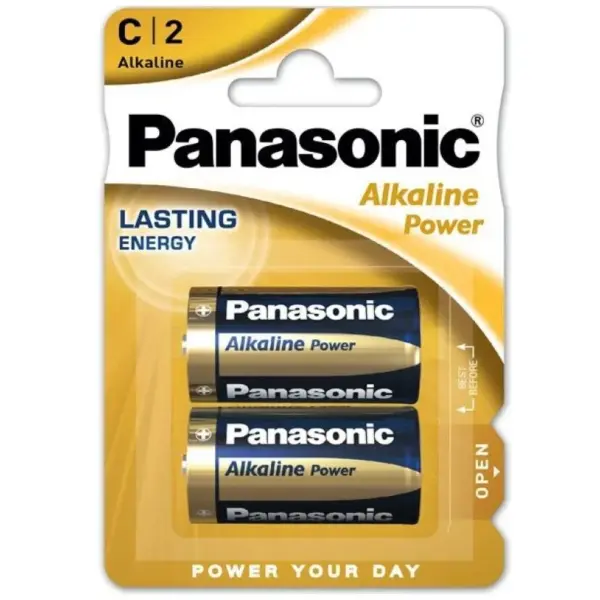 PANASONIC - Pack de 2 Pilas Alcalinas C para Juguetes Eróticos