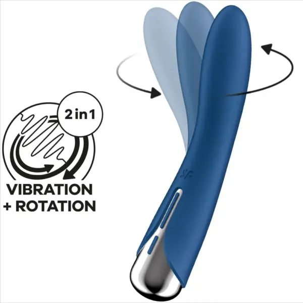 Satisfyer - Spinning Vibe 1 Vibrador Rotador G-Spot Azul - Imagen 6