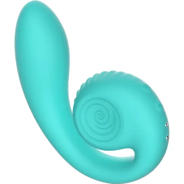 Snail Vibe Gizi - Estimulador dual turquesa para el placer femenino