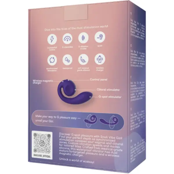 SNAIL VIBE - GIZI Estimulador Dual Violeta para Placer Total - Imagen 5