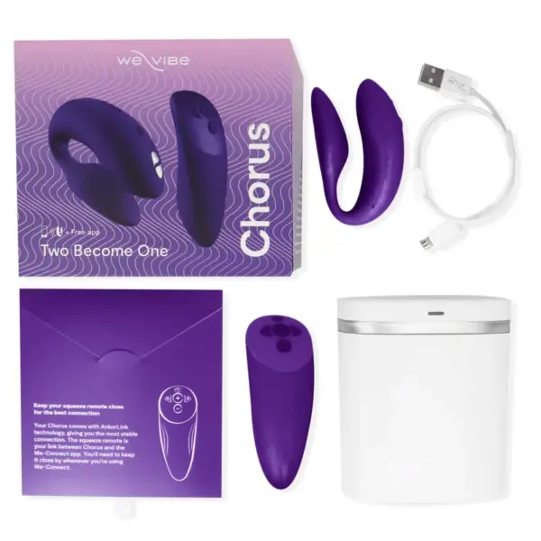 We-Vibe - Vibrador de parejas Chorus con control Squeeze lila - Imagen 6