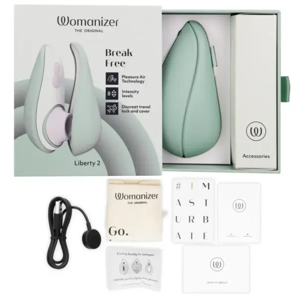 Womanizer Liberty 2 - Estimulador y Succionador Clítoris Verde Claro - Imagen 6