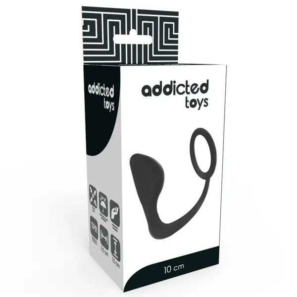 ADDICTED TOYS - Plug anal con anillo pene negro para un placer ilimitado - Imagen 4