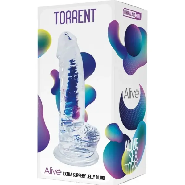 ALIVE - Torrent Pene Realista Transparente 20.6 cm para Placer Inigualable - Imagen 2