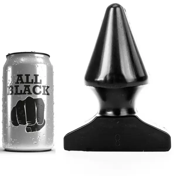 ALL BLACK - Buttplug anal de 17 cm para placer intenso