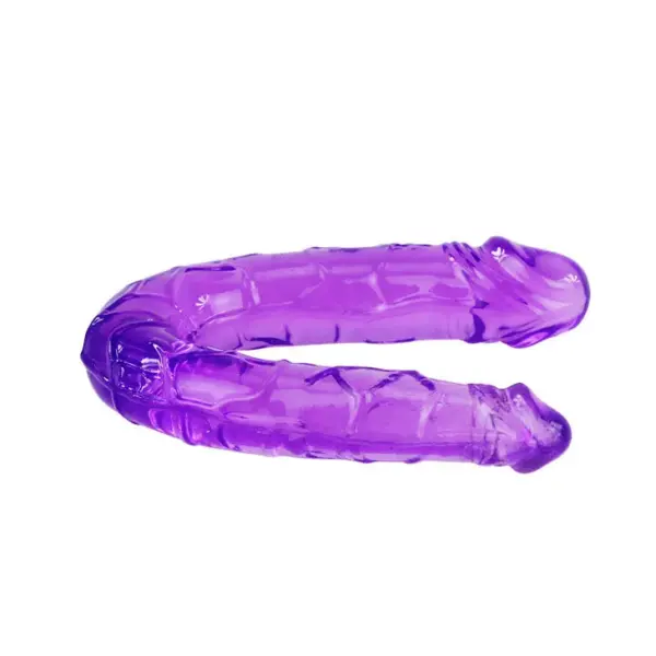 Baile - Dildo Doble en Gelatina Flexible Lila - Imagen 2