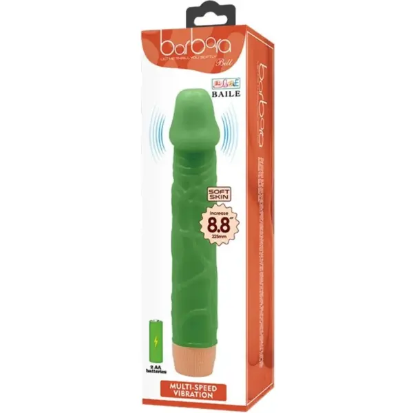 BAILE - Vibrador Realista Verde de 22.5 cm para Experiencias Inolvidables - Imagen 8