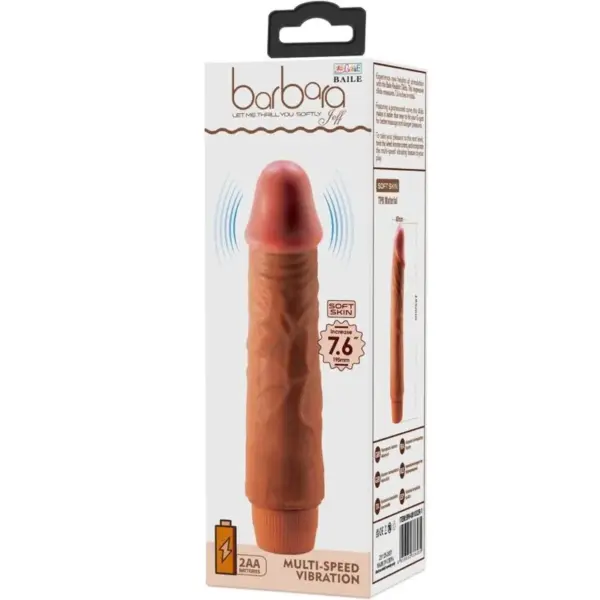 BAILE - Vibrador realístico 19.5 cm mulato para experiencias intensas - Imagen 6