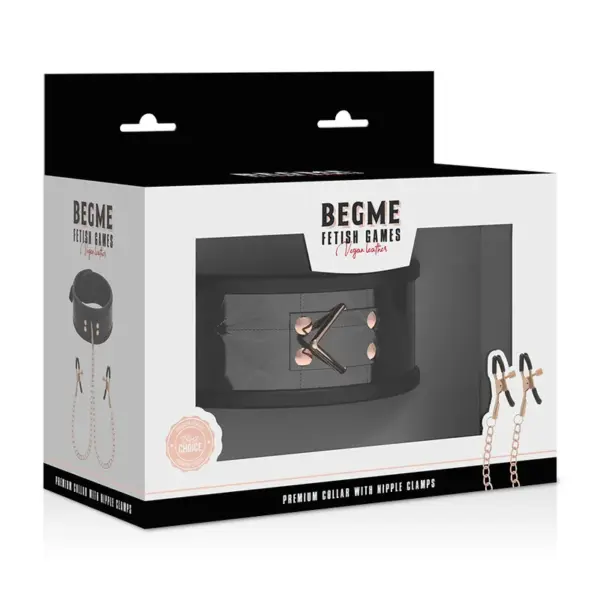 BEGME - Black Edition Collar con Cadena y Pinzas para Pezones - Imagen 7