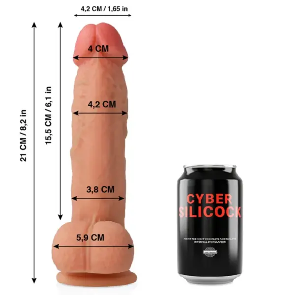 CYBER SILICOCK - Dildo Realístico Saul de Silicona Líquida 21 cm - Imagen 2