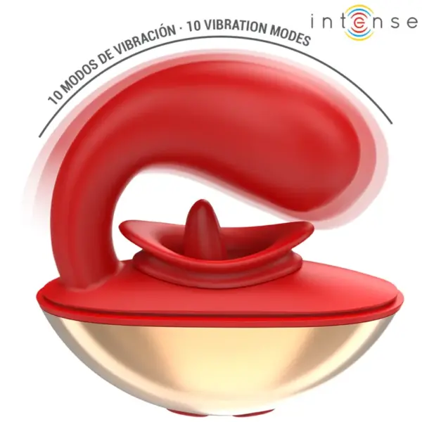 INTENSE - Vibrador y Estimulador U Mariah Rojo con 10 Vibraciones - Imagen 3