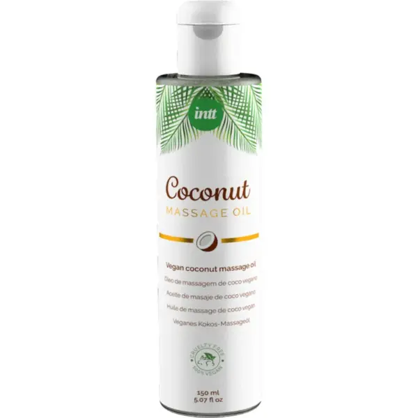 INTT - Aceite de masaje vegano dulce con sabor a coco relajante