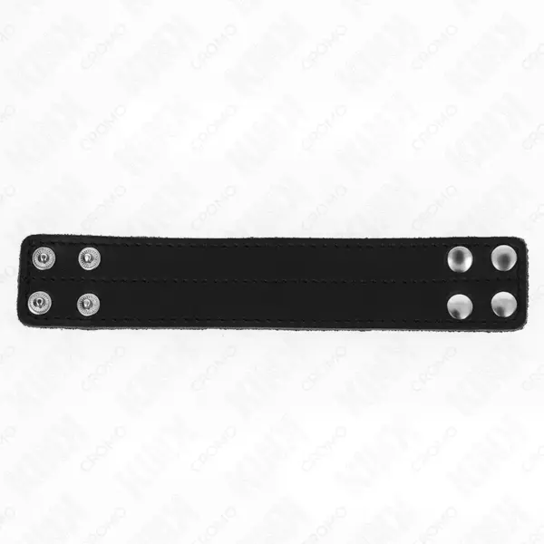 KINK - Anillo Pene Cuero con Cierre a Presión 18.5 x 3.3 cm - Placer y Control - Imagen 3