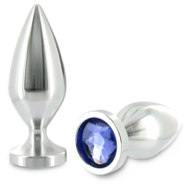 Metal Hard - Anal Plug Aluminio Color Cristal Grande 10.16cm