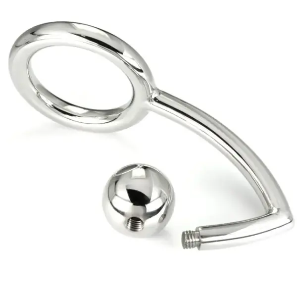 METAL HARD - Cock Ring Anillo con Gancho Intruder Anal 45mm - Imagen 2