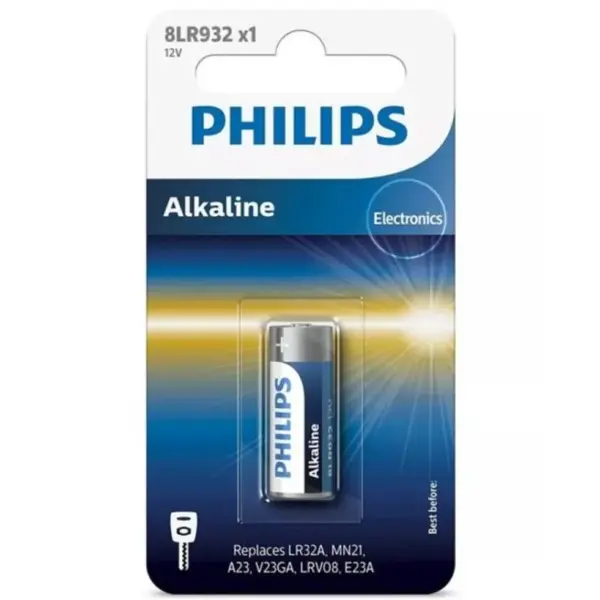 PHILIPS - Pila Alcalina 12V LR23A MN21 para Dispositivos Electrónicos