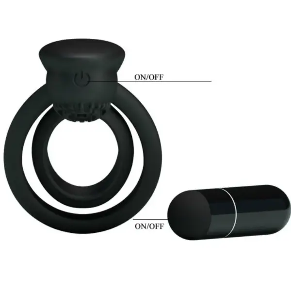 Pretty Love - Anillo Vibrador con Estimulador Clitorial Esther - Imagen 6