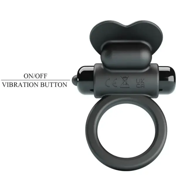 Pretty Love - Anillo vibrador conejo 10 vibraciones negro - Imagen 5