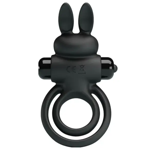 Pretty Love - Anillo Vibrador III Conejo para Pene Negro