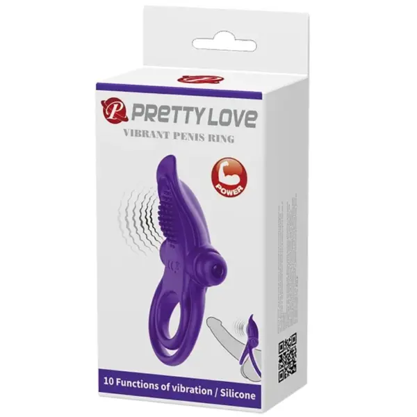 Pretty Love - Anillo vibrador para pene morado - Imagen 9