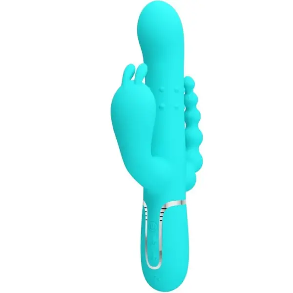 Pretty Love - Cammy Triple Vibrador Rabbit Multifunción 4 en 1 Azul