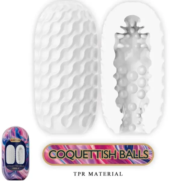 Pretty Love - Coquettish Balls Masturbador Masculino Silicona Blanco - Imagen 2