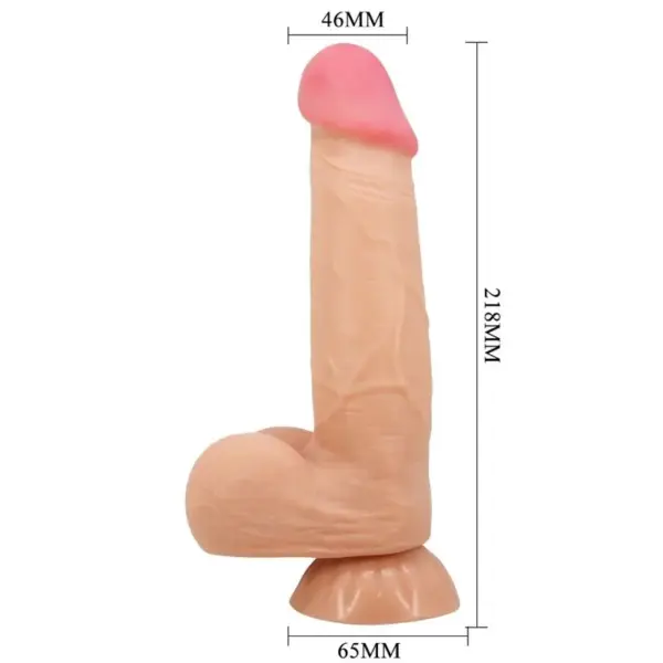 Pretty Love - Dildo Realístico con Ventosa y Control Remoto Natural 21.8 cm - Imagen 4