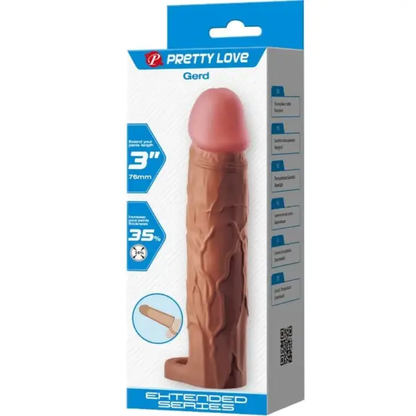 Pretty Love - Extensor de pene con 7.6 cm de longitud mulato - Imagen 8