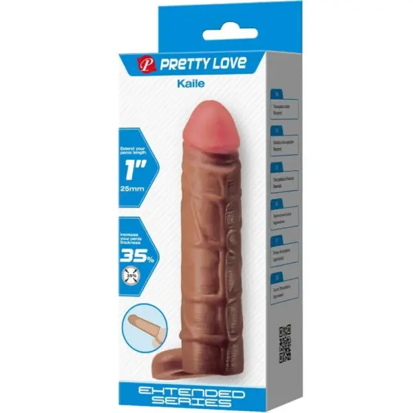 Pretty Love - Kaile Funda para Pene con Extensión de 2.5 cm Mulato - Imagen 7