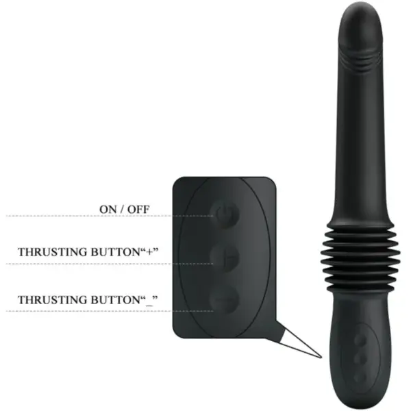 Pretty Love - Vibrador recargable con propulsión negro - Imagen 5