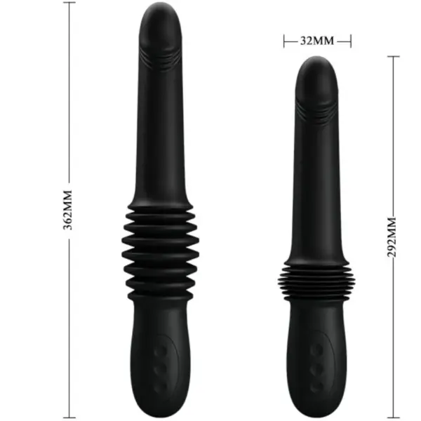 Pretty Love - Vibrador recargable con propulsión negro - Imagen 7