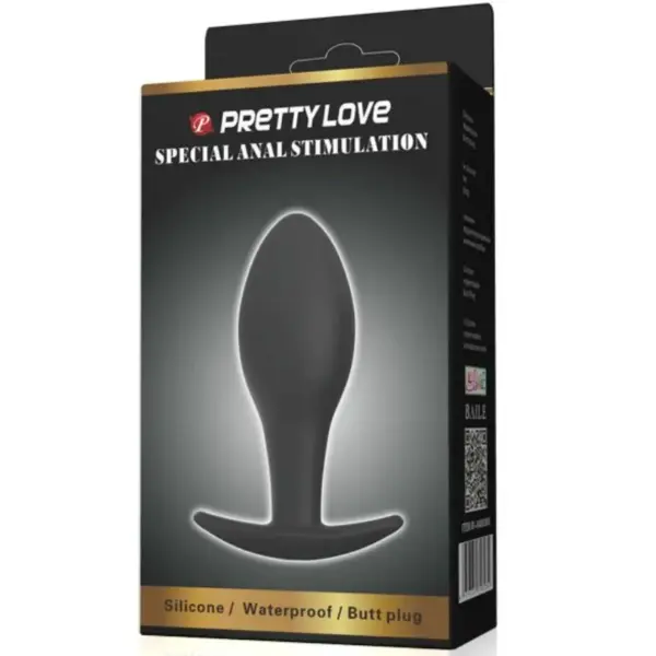 Pretty Love - Plug Anal Silicona Ancla 8.5 cm Negro - Imagen 6