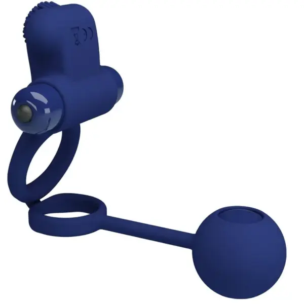 Pretty Love - Remington Doble Anillo Vibrador con Plug Azul - Imagen 3