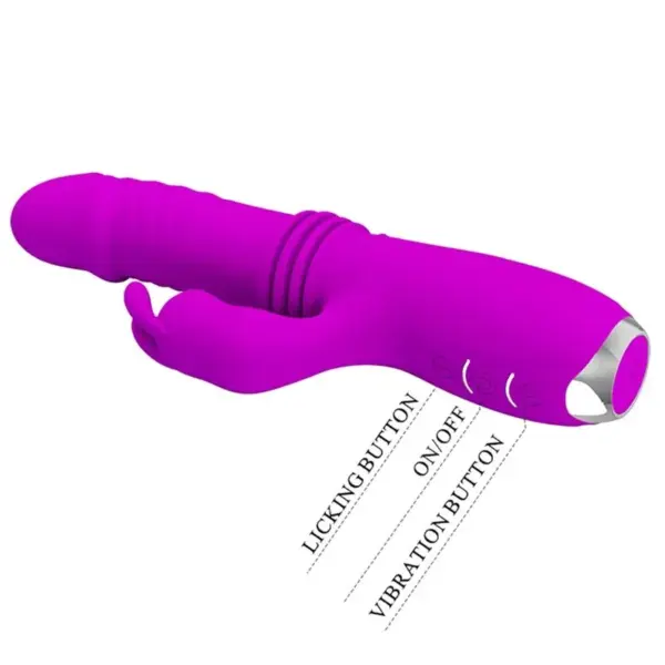 Pretty Love - Vibrador conejo recargable morado - Imagen 10