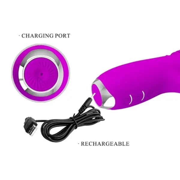 Pretty Love - Vibrador conejo recargable morado - Imagen 11