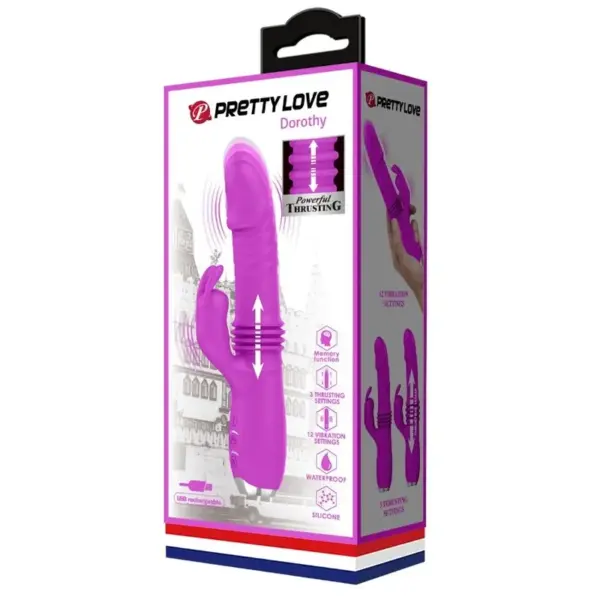 Pretty Love - Vibrador conejo recargable morado - Imagen 12