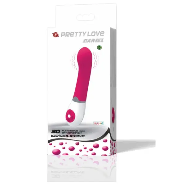 Pretty Love - Vibrador Daniel lila y blanco para placer íntimo - Imagen 2