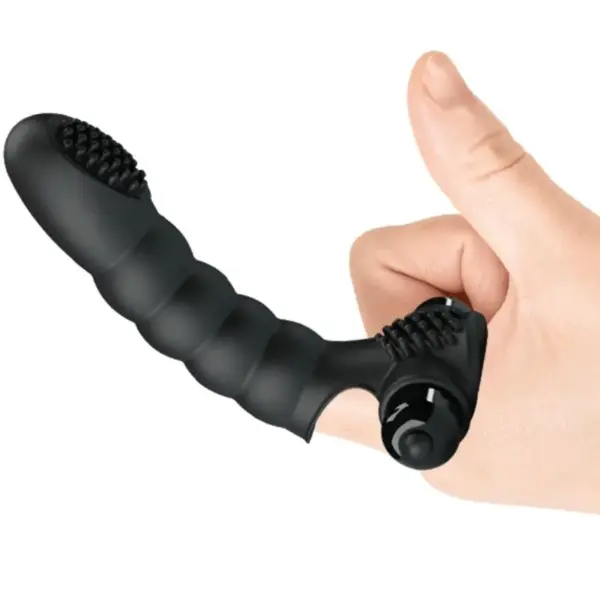 Pretty Love - Vibrador de dedo Alexander negro con 10 vibraciones - Imagen 3