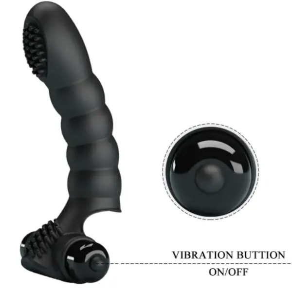 Pretty Love - Vibrador de dedo Alexander negro con 10 vibraciones - Imagen 6