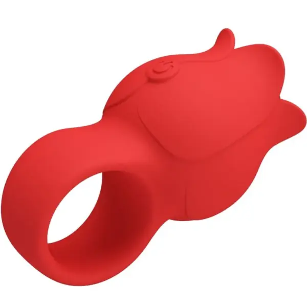 Pretty Love - Vibrador de dedo forma de rosa 10 vibraciones rojo - Imagen 3