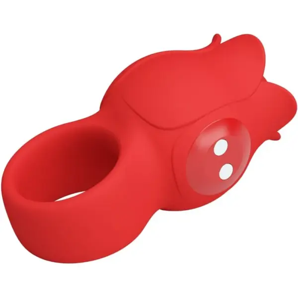 Pretty Love - Vibrador de dedo forma de rosa 10 vibraciones rojo - Imagen 5