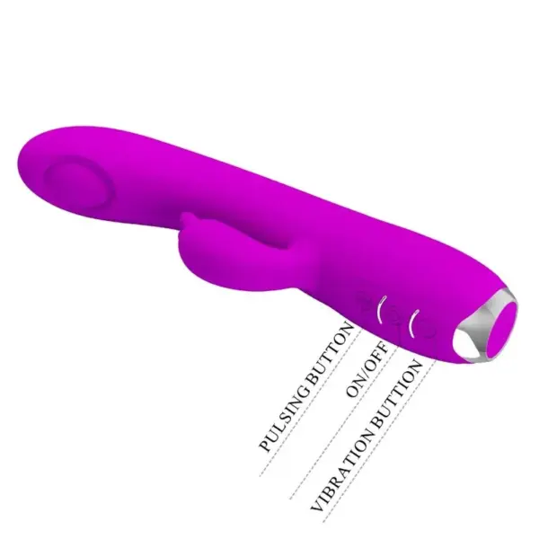 Pretty Love - Vibrador rabbit con licking morado - Imagen 10