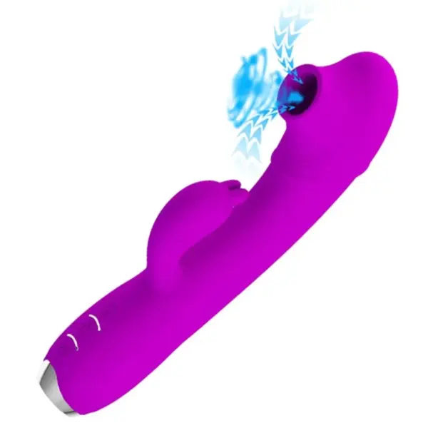 Pretty Love - Vibrador rabbit con licking morado - Imagen 2
