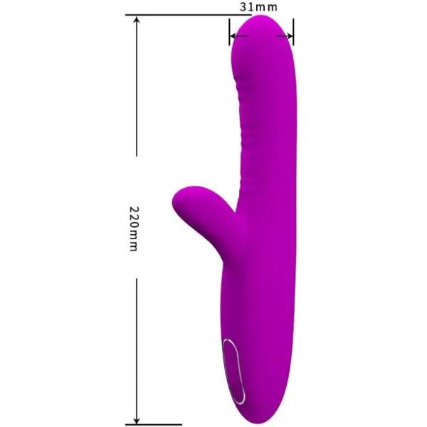 Pretty Love - Vibrador rabbit con licking morado - Imagen 3