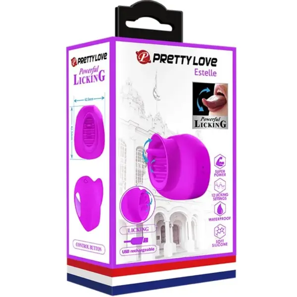 Pretty Love - Vibrador rabbit con licking morado - Imagen 6