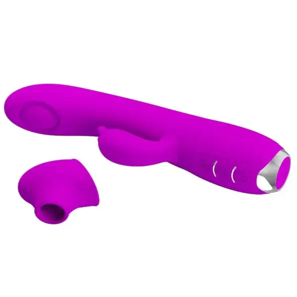 Pretty Love - Vibrador rabbit con licking morado - Imagen 7